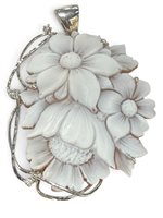 Pendant Mandile 1922 Woman Cammei  in Silver Conchiglia 2KK55697.2